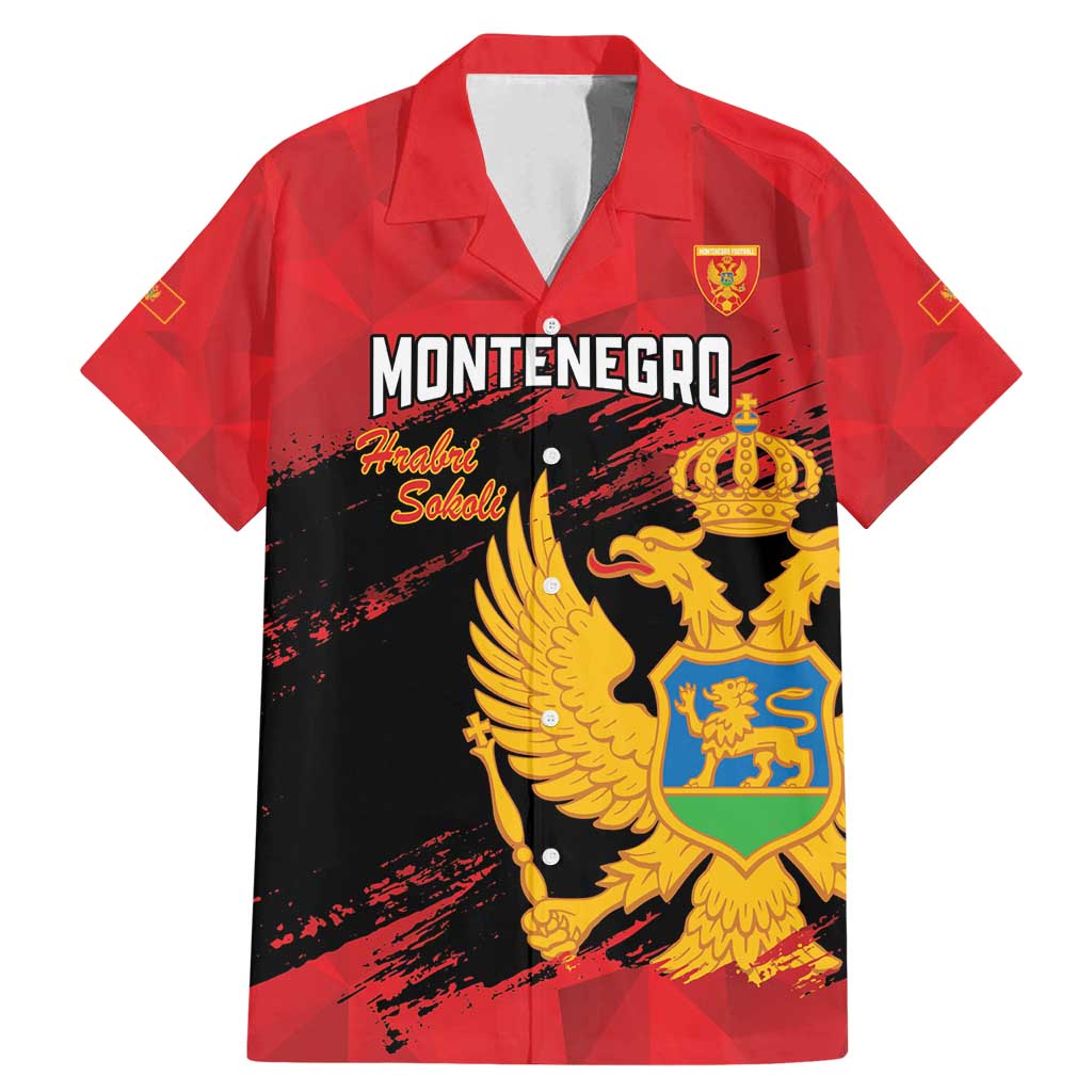 Custom Montenegro Football Family Matching Mermaid Dress and Hawaiian Shirt Hrabri Sokoli Grunge Style