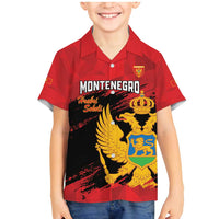 Custom Montenegro Football Family Matching Mermaid Dress and Hawaiian Shirt Hrabri Sokoli Grunge Style