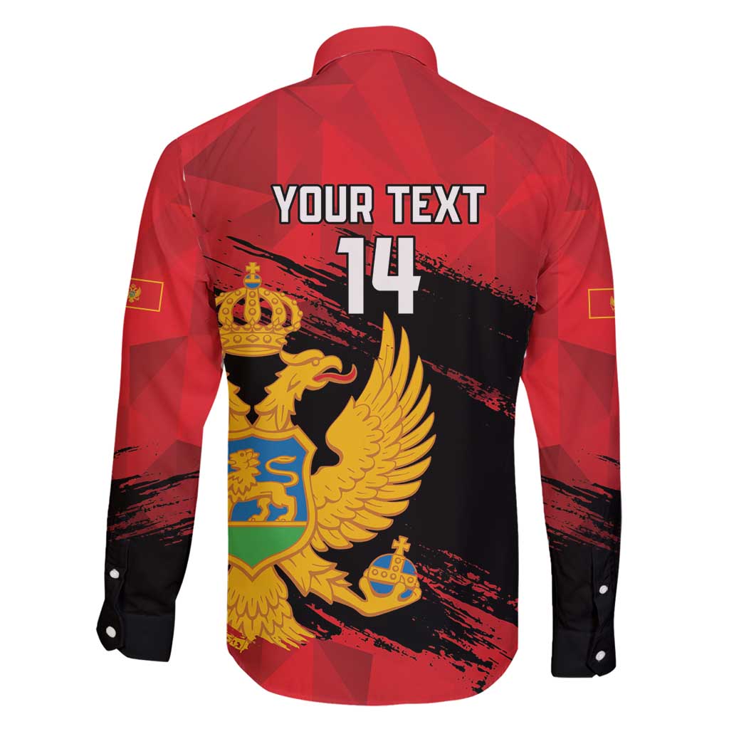 Custom Montenegro Football Family Matching Puletasi and Hawaiian Shirt Hrabri Sokoli Grunge Style