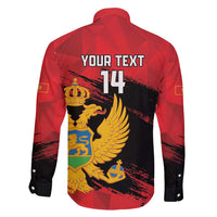 Custom Montenegro Football Family Matching Puletasi and Hawaiian Shirt Hrabri Sokoli Grunge Style