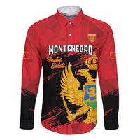 Custom Montenegro Football Family Matching Short Sleeve Bodycon Dress and Hawaiian Shirt Hrabri Sokoli Grunge Style