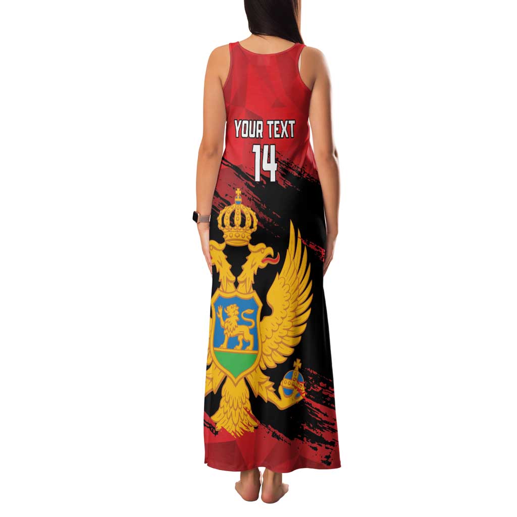 Custom Montenegro Football Family Matching Tank Maxi Dress and Hawaiian Shirt Hrabri Sokoli Grunge Style