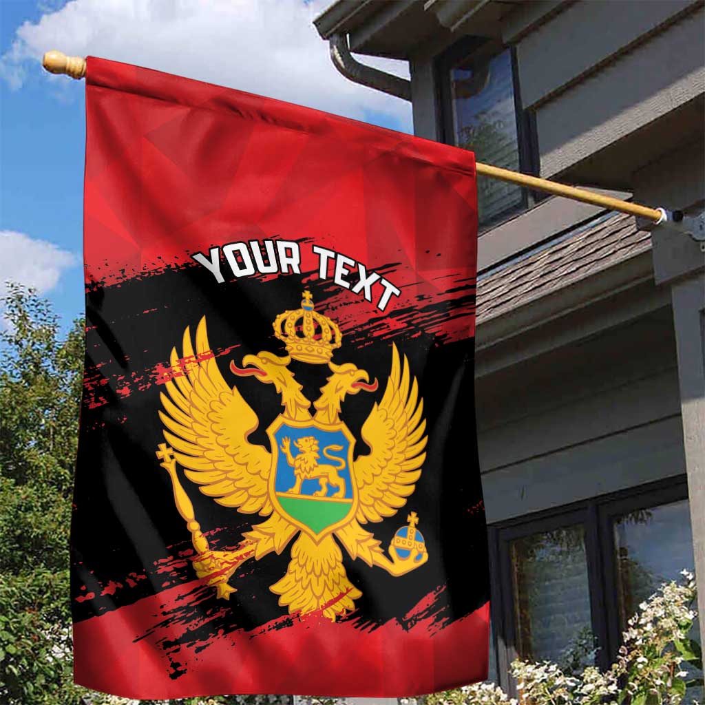 Custom Montenegro Football Garden Flag Hrabri Sokoli Grunge Style