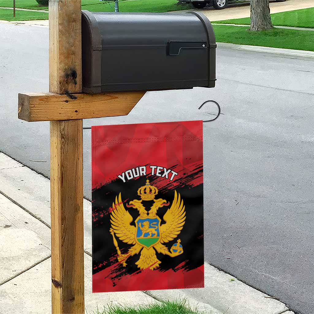 Custom Montenegro Football Garden Flag Hrabri Sokoli Grunge Style