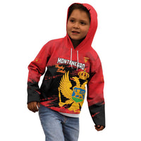 Custom Montenegro Football Kid Hoodie Hrabri Sokoli Grunge Style
