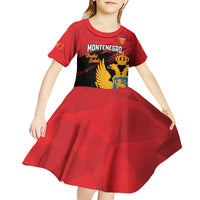 Custom Montenegro Football Kid Short Sleeve Dress Hrabri Sokoli Grunge Style