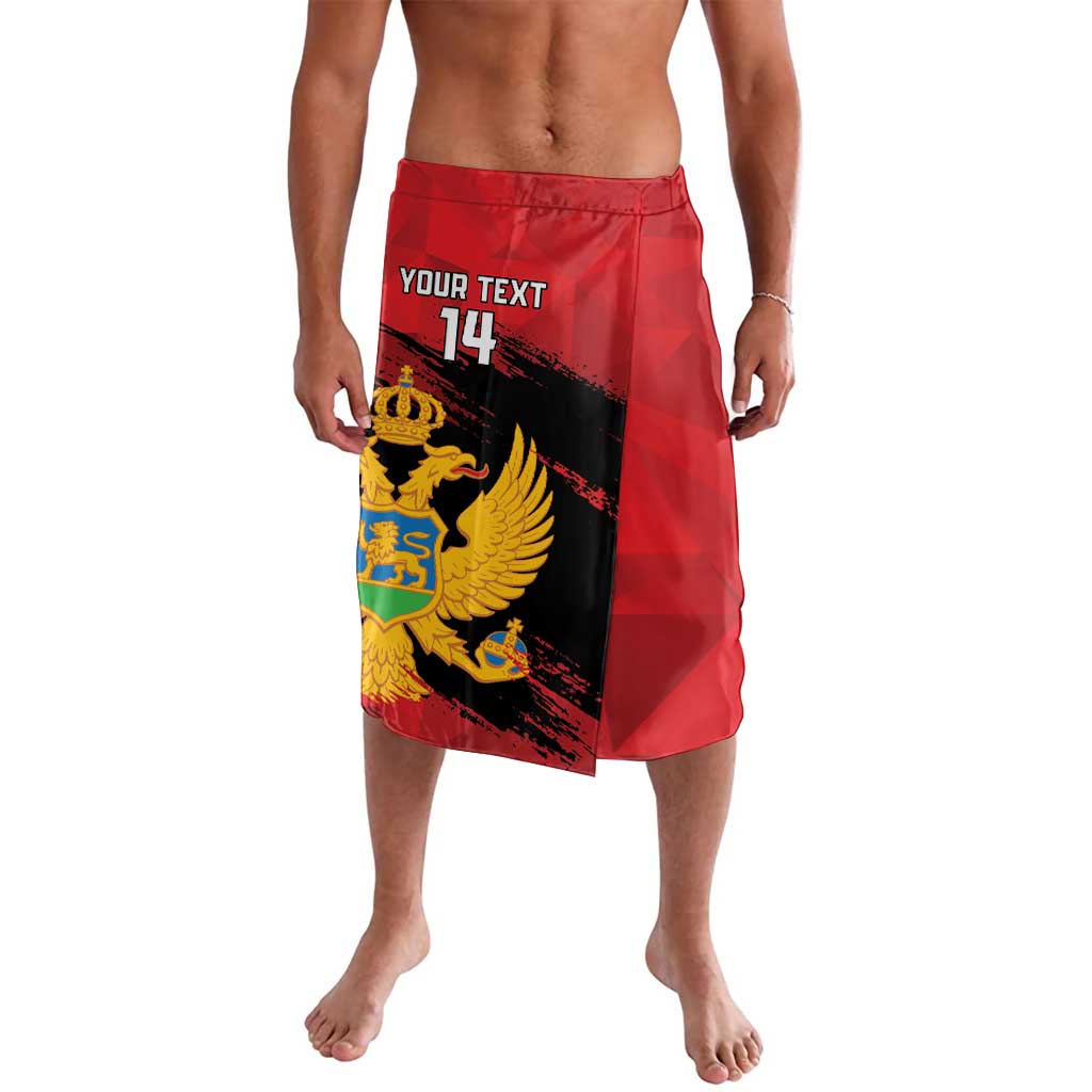 Custom Montenegro Football Lavalava Hrabri Sokoli Grunge Style