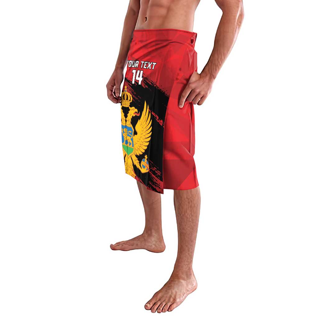 Custom Montenegro Football Lavalava Hrabri Sokoli Grunge Style