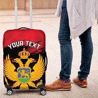 Custom Montenegro Football Luggage Cover Hrabri Sokoli Grunge Style