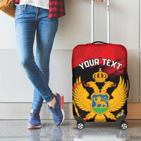 Custom Montenegro Football Luggage Cover Hrabri Sokoli Grunge Style