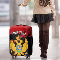 Custom Montenegro Football Luggage Cover Hrabri Sokoli Grunge Style