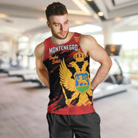 Custom Montenegro Football Men Tank Top Hrabri Sokoli Grunge Style