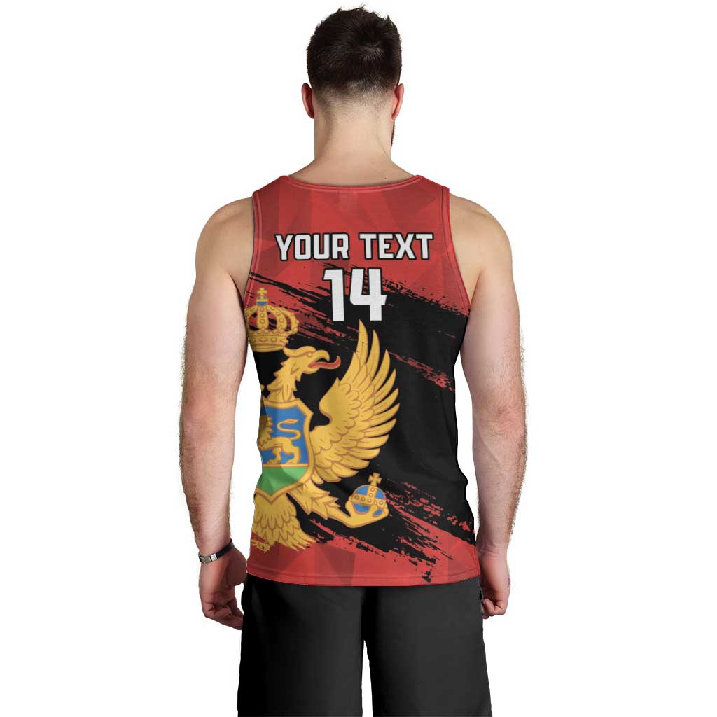 Custom Montenegro Football Men Tank Top Hrabri Sokoli Grunge Style