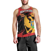 Custom Montenegro Football Men Tank Top Hrabri Sokoli Grunge Style