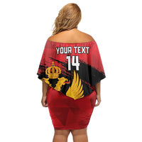 Custom Montenegro Football Off Shoulder Short Dress Hrabri Sokoli Grunge Style