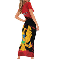 Custom Montenegro Football Short Sleeve Bodycon Dress Hrabri Sokoli Grunge Style