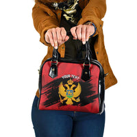 Custom Montenegro Football Shoulder Handbag Hrabri Sokoli Grunge Style