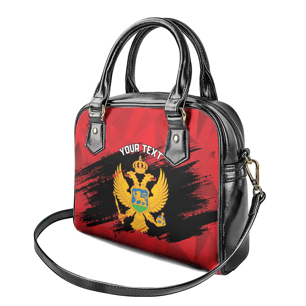 Custom Montenegro Football Shoulder Handbag Hrabri Sokoli Grunge Style