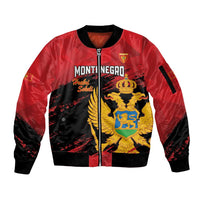 Custom Montenegro Football Sleeve Zip Bomber Jacket Hrabri Sokoli Grunge Style