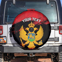 Custom Montenegro Football Spare Tire Cover Hrabri Sokoli Grunge Style