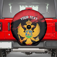 Custom Montenegro Football Spare Tire Cover Hrabri Sokoli Grunge Style