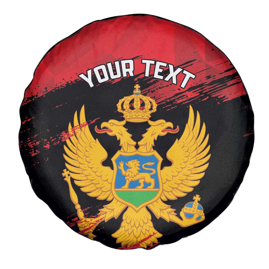 Custom Montenegro Football Spare Tire Cover Hrabri Sokoli Grunge Style