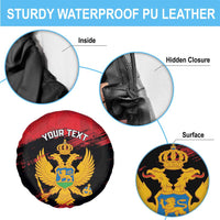 Custom Montenegro Football Spare Tire Cover Hrabri Sokoli Grunge Style