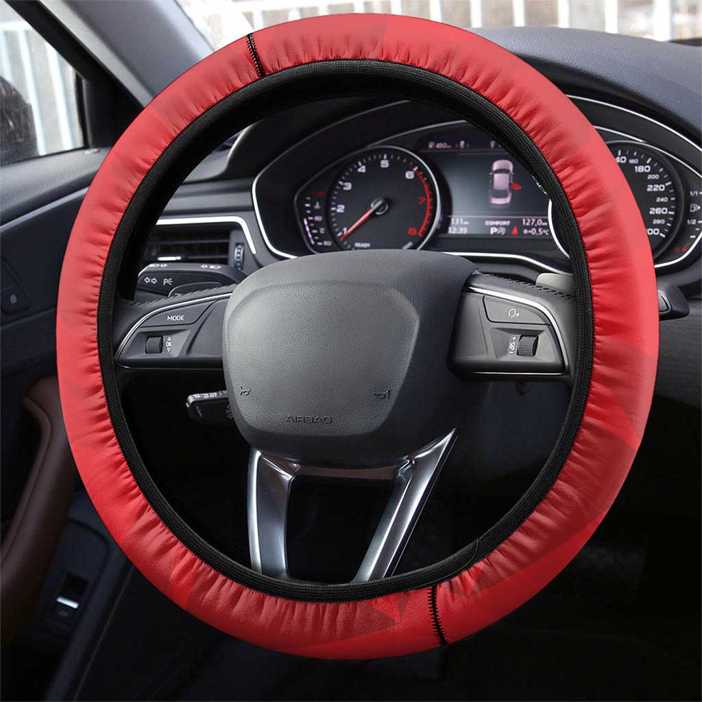 Montenegro Football Steering Wheel Cover Hrabri Sokoli Grunge Style
