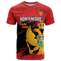 Custom Montenegro Football T Shirt Hrabri Sokoli Grunge Style