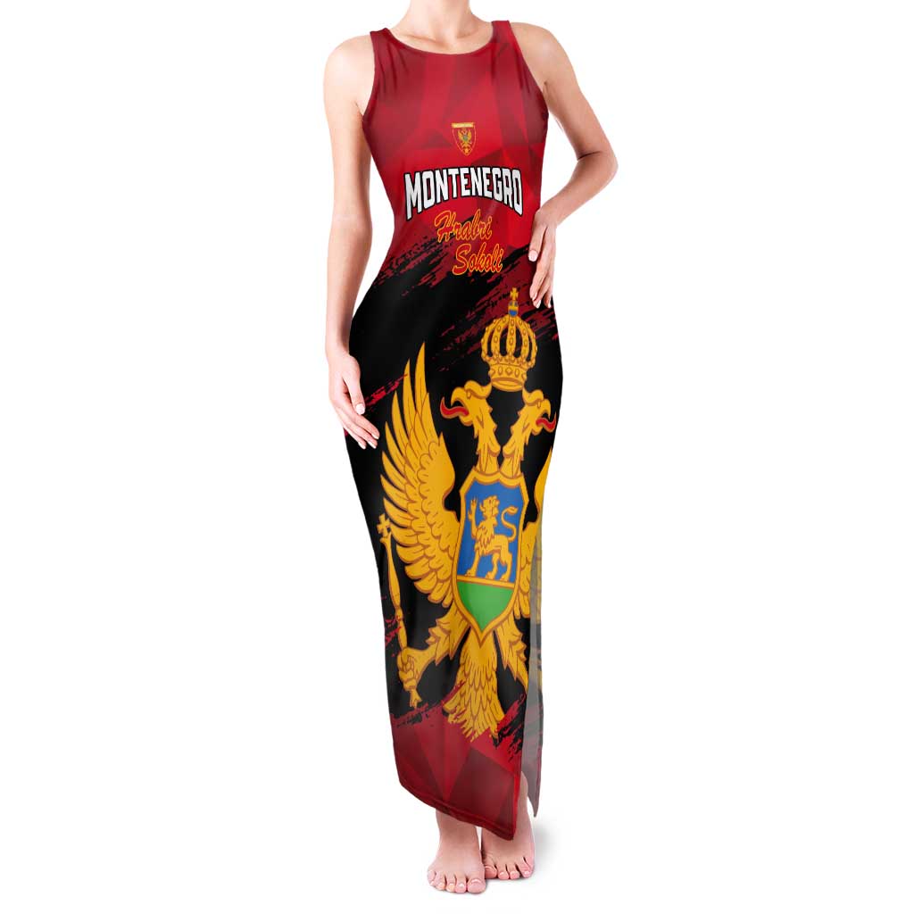 Custom Montenegro Football Tank Maxi Dress Hrabri Sokoli Grunge Style