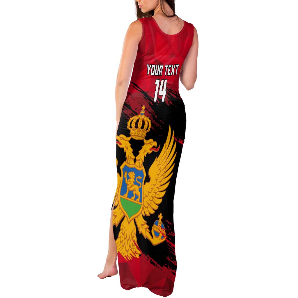Custom Montenegro Football Tank Maxi Dress Hrabri Sokoli Grunge Style
