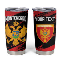 Custom Montenegro Football Tumbler Cup Hrabri Sokoli Grunge Style