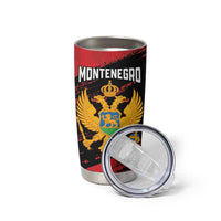 Custom Montenegro Football Tumbler Cup Hrabri Sokoli Grunge Style