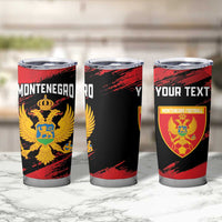 Custom Montenegro Football Tumbler Cup Hrabri Sokoli Grunge Style
