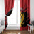 Custom Montenegro Football Window Curtain Hrabri Sokoli Grunge Style