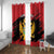 Custom Montenegro Football Window Curtain Hrabri Sokoli Grunge Style