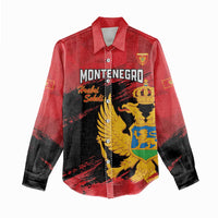 Custom Montenegro Football Women Casual Shirt Hrabri Sokoli Grunge Style