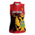 Custom Montenegro Football Women Sleeveless Polo Shirt Hrabri Sokoli Grunge Style
