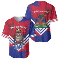 Port-au-Prince Haiti Baseball Jersey Potoprens Coat of arms Grunge Vibes