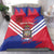 Port-au-Prince Haiti Bedding Set Potoprens Coat of arms Grunge Vibes