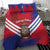 Port-au-Prince Haiti Bedding Set Potoprens Coat of arms Grunge Vibes