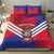 Port-au-Prince Haiti Bedding Set Potoprens Coat of arms Grunge Vibes