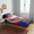 Port-au-Prince Haiti Bedding Set Potoprens Coat of arms Grunge Vibes