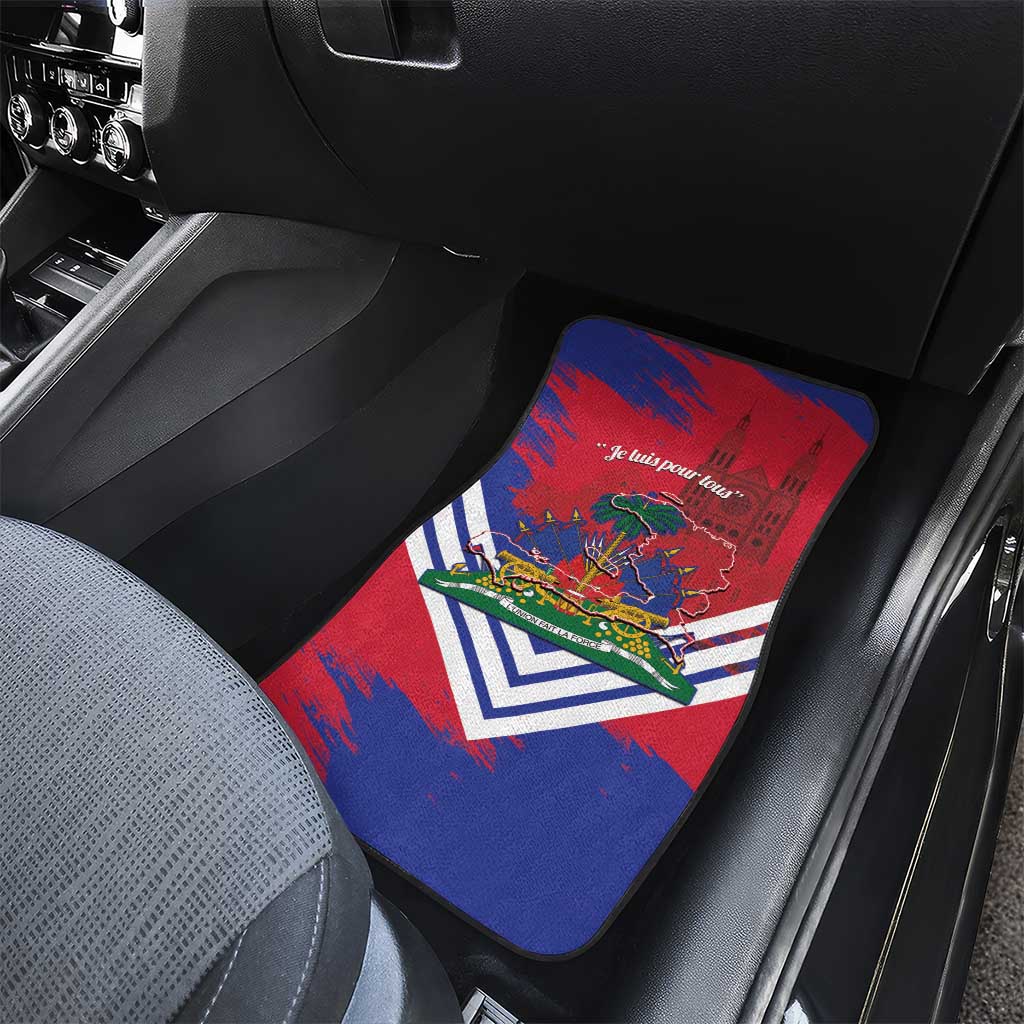 Port-au-Prince Haiti Car Mats Potoprens Coat of arms Grunge Vibes