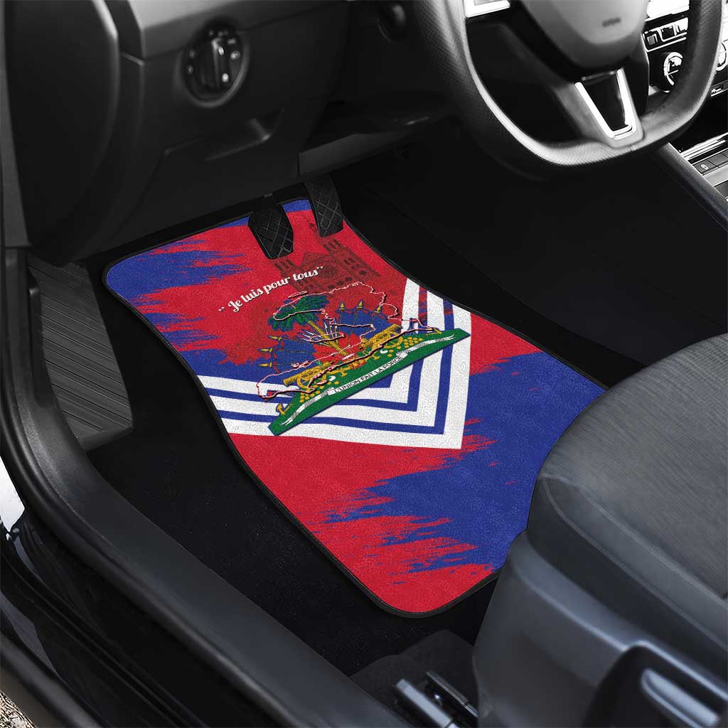 Port-au-Prince Haiti Car Mats Potoprens Coat of arms Grunge Vibes