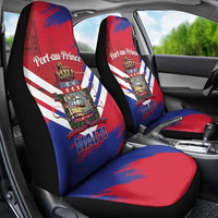 Port-au-Prince Haiti Car Seat Cover Potoprens Coat of arms Grunge Vibes