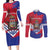 Port-au-Prince Haiti Couples Matching Long Sleeve Bodycon Dress and Long Sleeve Button Shirt Potoprens Coat of arms Grunge Vibes