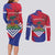 Port-au-Prince Haiti Couples Matching Long Sleeve Bodycon Dress and Long Sleeve Button Shirt Potoprens Coat of arms Grunge Vibes