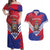 Port-au-Prince Haiti Couples Matching Off Shoulder Maxi Dress and Hawaiian Shirt Potoprens Coat of arms Grunge Vibes