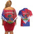Port-au-Prince Haiti Couples Matching Off Shoulder Short Dress and Hawaiian Shirt Potoprens Coat of arms Grunge Vibes